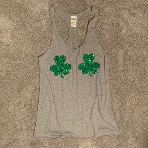 VS PINK shamrock tank top size small